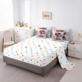 thumbnail image 5 of Feelyou Red Robot Twin Bedding Sets 7-Piece, Splatter Watercolor Bedding Comforter Set, 5 of 8