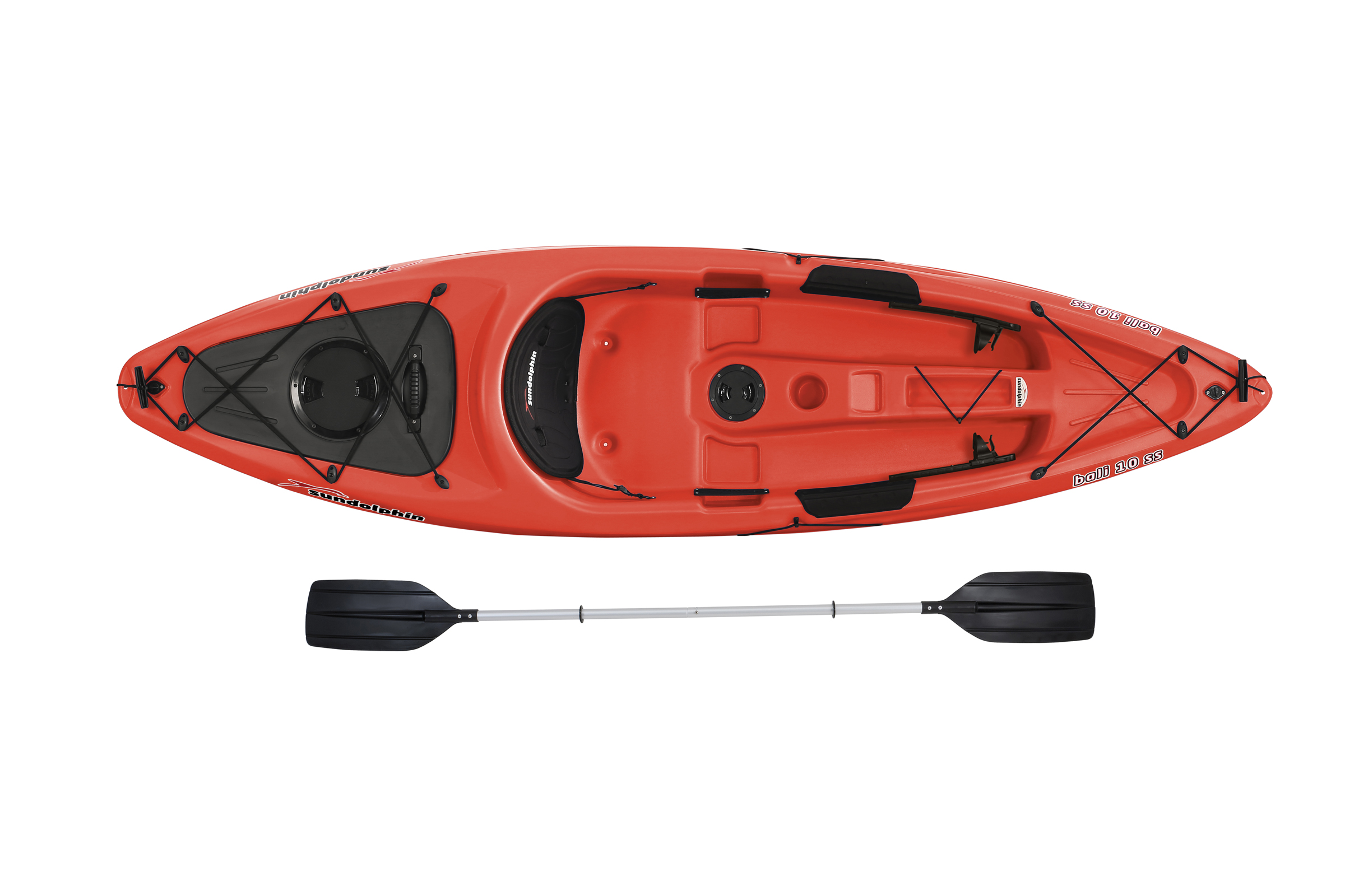 Sun Dolphin Bali 10' Sit-On Kayak Red, Paddle Included - image 2 of 4