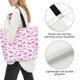 thumbnail image 3 of Easygdp Pink bows Bolsas Tote para Mujer, Bolsos de Hombro para Viaje, Bolsos de Mano de Gran Capacidad para Compras y Trabajo, 3 of 8