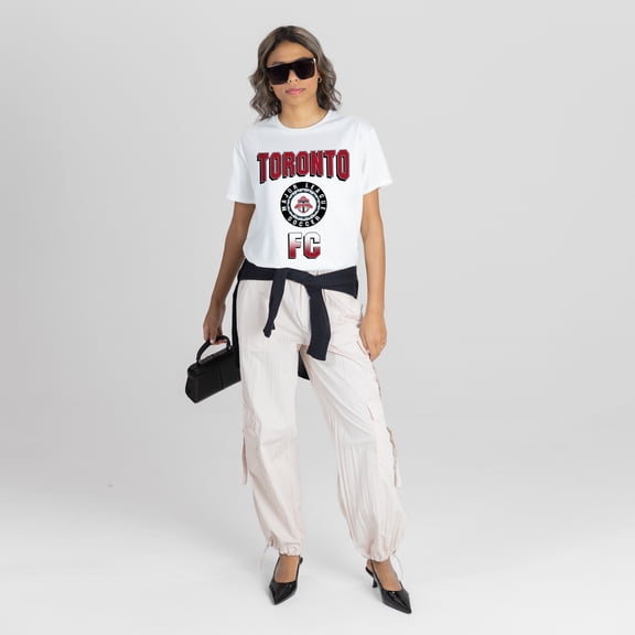 Women's Gameday Couture White Toronto FC Oversized All-Time Classic Flowy T-Shirt