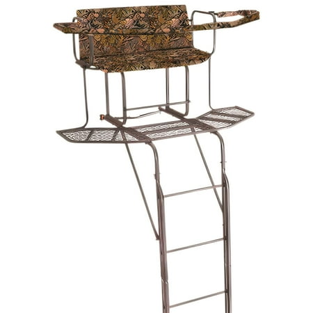 Guide Gear 20 2-man Double Rail Ladder Tree Stand with Hunting Blind