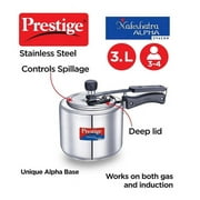 Prestige Nakshatra Alpha Plus Svachh 3L Stainless Steel Pressure Cooker