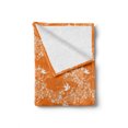 thumbnail image 2 of Orange Soft Flannel Fleece Throw Blanket, Style Spring Meadow Pattern with Branches in Full Blossom with Birds Nature, Cozy Plush for Indoor and Outdoor Use, 50" x 70", Orange White, by Ambesonne, 2 of 6