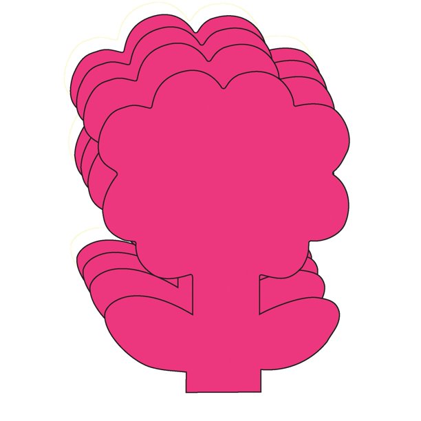 Large Single Color Creative Foam CutOuts Flower