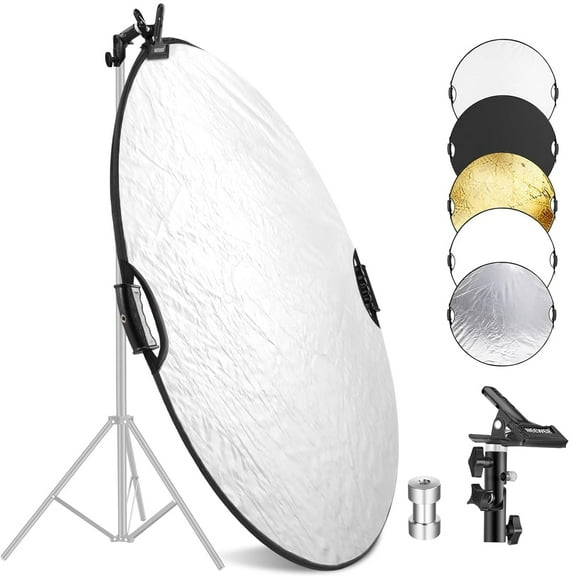 Reflector de luz NEEWER RF-56II 22/56 cm 5 en 1 con abrazadera y empuñaduras