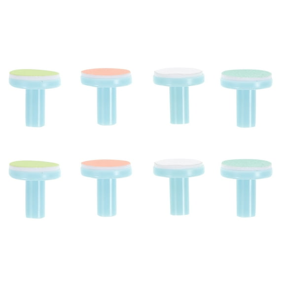 8 piezas de repuesto para taladro de uñas eléctrico para bebés Cabezas de pulido de recortador de uñas para bebés Lima para uñas pulidora de uñas con base azul
