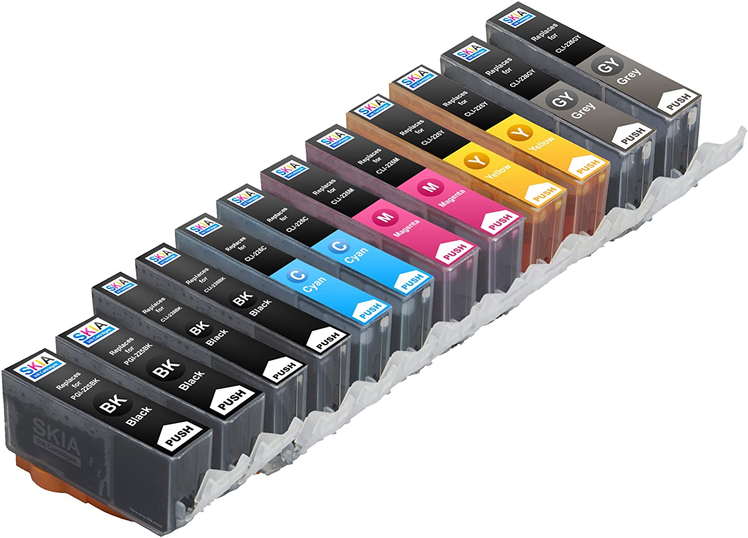 12 Pack Skia Ink Cartridges Compatible With Canon Pgi 225 Cli 226 For Printer Pixma Ip4820 8329