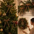 thumbnail image 4 of Trovenix 12 Pack Christmas Vintage Double Ear Velvet Bow Hanging Ornaments Set For Xmas Tree Holiday House Party Decoration, 4 of 6