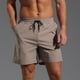 thumbnail image 5 of pstuiky Pantalones cortos para hombre, Pantalones cortos casuales de moda para hombre, de color liso, con bolsillo y cintura elástica. Pantalones cortos cargo, 5 of 5
