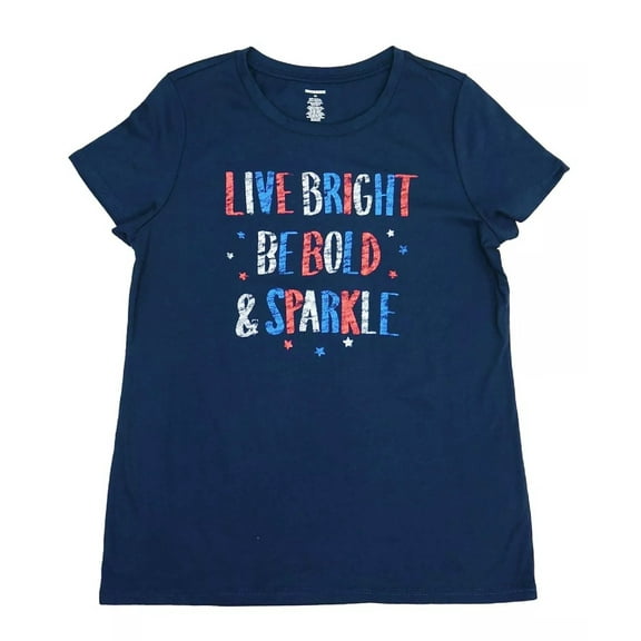 Sonoma Blue "Live Bright" Graphic Print, T-Shirt, Women's XL