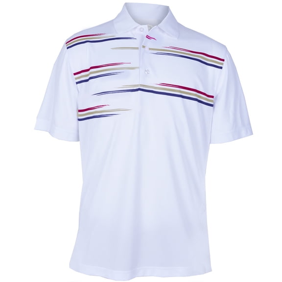 Monterey Club Men's Tri Element Print Contrast Golf Polo Shirt #1526