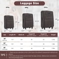 thumbnail image 3 of Softside Expandable 3 Piece Luggage Set Lightweight Spinner Suitcase with TSA Lock for Travelers, Durable Hardshell Carry-On Checked Bags for Airplane Trips and Vacations, 3 of 8
