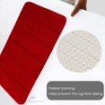thumbnail image 3 of Memory Foam Bath Mat Non Slip Absorbent Super Cozy Velvet Bathroom Rug Carpet Super Water Absorption Bathroom Carpet Non-Slip Thick Bathroom Mat Wine Red(20" X 32", Wine Red), 3 of 5