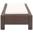 thumbnail image 2 of vidaXL Sunbed with Cushion Brown Poly Rattan, 2 of 5