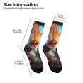 thumbnail image 2 of Fuzoiu Cartoon Pattern Corgi Print Kids Socks For Boys Girls,Grip Crew Socks with Non Slip,Lightweight Stretch Crew Socks,Toddlers Crew Boot Socks, 2 of 5