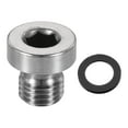 thumbnail image 2 of Uxcell Stainless Steel Inner Hex Head Pipe Plug with Seal Ring 2Pcs M8x1mm, 2 of 5