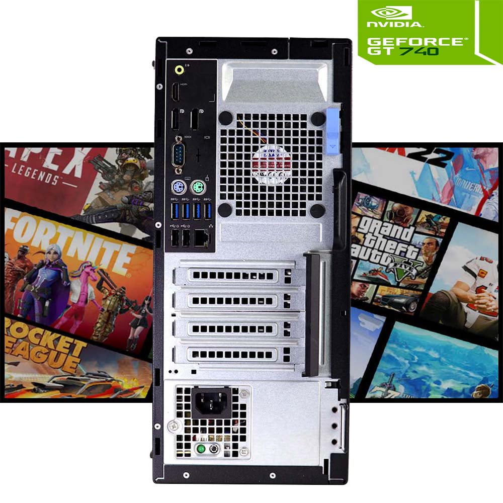 Restored Gaming Dell 5040 Desktop Tower Computer PC, Intel Core i56th Gen. Processor 8GB Ram, 1TB HDD, Nvidia GT 740, USB WiFi Adapter, Windows 10 Pro (Refurbished)