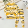 thumbnail image 2 of TOWED22 Toddler Baby Boy Fall Winter Clothes 2pcs Long Sleeve T-Shirt Pocket Joggers Pants Cotton Graphic Outfits Casual Clothing(Yellow,2-3 Y), 2 of 9