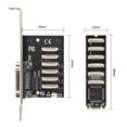 thumbnail image 4 of M.2 to 4 RS232 DB9 Serial Port and 1 DB25 Parallel Printer Port LPT1 Multi Expansion Card B Key M Key NGFF 2280Mm WCH384, 4 of 5