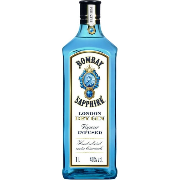 Pack de 12 Ginebra Bombay Sapphire 1 L Importado Bombay Ginebra