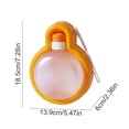 thumbnail image 3 of Botella dispensadora de agua para mascotas para exteriores con cuenco adjunto, botella portátil impermeable para perro de viaje y gatos, plástico multicolor, 18,5 cm, 250 g, 1 paquete, 3 of 6
