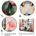 thumbnail image 3 of Designart "Boho Wolf in Pink and Green IV" Animals Framed Wall Art Decor - Modern Farmhouse Green Wolf Hallway Framed Wall Art Decor, 3 of 6