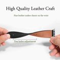 thumbnail image 4 of WFEAGL Apple Watch Series Genuine Leather Replacement Band 38mm 40mm 41mm Black/Silver, 4 of 8