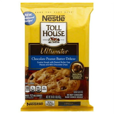 Nestle Toll House Ultimates Chocolate Peanut Butter Deluxe Cookie Dough, 16 Oz.