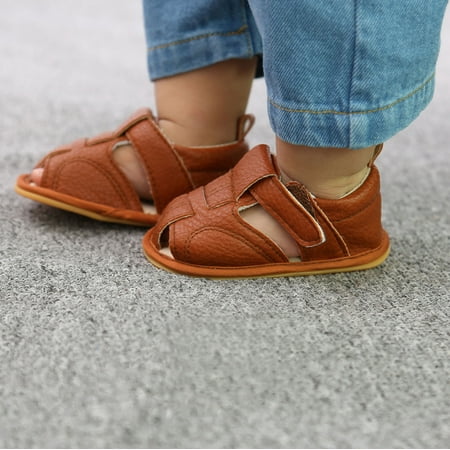 

Oalirro Baby Boys Girls Sandals Soft Non-Slip Rubber Sole Prewalker Flat Walking Shoes