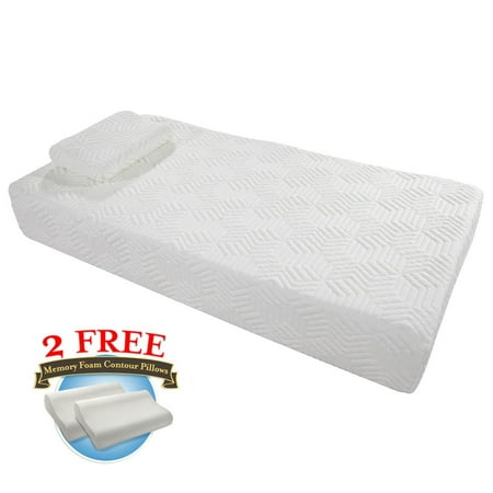 Zimtown 10" Three Layers Mattress Memory Foam Cool Medium Firm Queen/Twin Size White