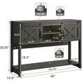 thumbnail image 6 of May in Color Entryway Table, 46" Modern Farmhouse Console Table with Sliding Barn Door, for Hallway, Living Room, Foyer, Dark Grey, 6 of 8
