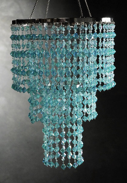 aqua chandelier crystals