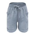 thumbnail image 3 of Bermuda Shorts for Women JIANLAI UPF 50 Quick Dry Lightweight Athletic Golf Outdoor Summer with Zipper Pockets 3XL-5XL Grey, 3 of 5
