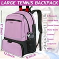 thumbnail image 3 of Mochila de tenis Ytonet con compartimento aislante para zapatos con 2 raquetas, 3 of 9