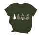 thumbnail image 1 of Navidad Mujeres Tops, Cuello Redondo Manga Corta Impresa Camiseta, Vintage Holiday Humor Tee Top, 1 of 4