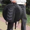 thumbnail image 4 of Bolsa para tambor Bolsillos exteriores Mochila para instrumentos Piezas de tambor ligeras Accesorios Almacenamiento de instrumentos de música , negro Baoblaze Estuche de almacenamiento de tambor, 4 of 8