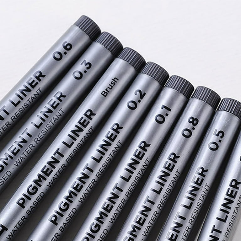 Mortilo Pen Dyvicl Pens Ink Manga Anime Fine Bullet Artist Illustration for Drawing Tip 2.5ml Writing Office Stationery Grey Home & Garden Gift, Size