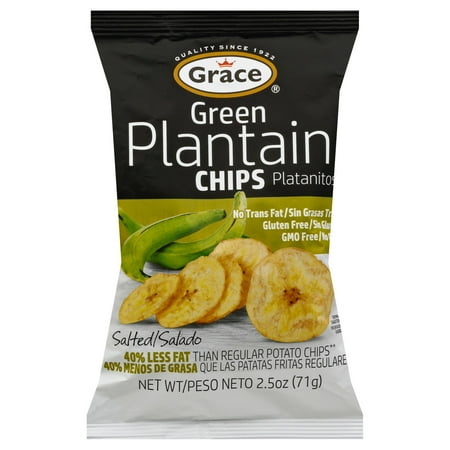 Pack Of 2 Grace Green Plantain Chips 2.5 oz (Package May Vary)
