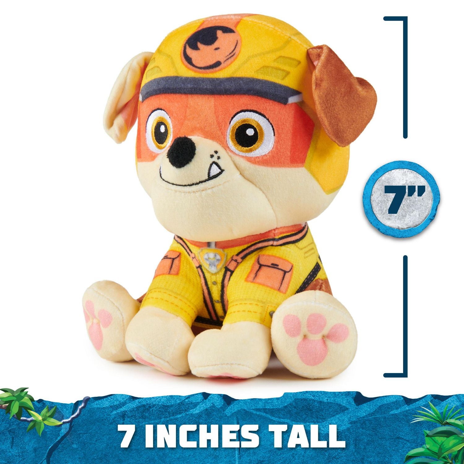 PAW Patrol Jungle Pups, Tracker 8-Inch Plush, Stuffed Animal Kids Toys for Boys & Girls Ages 3 and Up