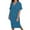 Blue, variant on Dgankt Plus Size Dresses Women's Summer Dresses V Neck Short Sleeve Bathing Suit Coverups Summer Beach Cover Ups