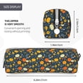 thumbnail image 3 of Sikiie Pumpkins And Sunflowers2 Leather Pencil Case, Makeup Pouch, Zipper Pouch for Daily Essentials, Storage Organizer, Cosmetics and Stationary Bag, 3 of 7