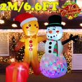 thumbnail image 1 of 1,8 m decoración navideña juguete inflable regalo muñeco de nieve pingüino luces LED integradas interior exterior fiesta de año nuevo decoración de jardín, 1 of 6