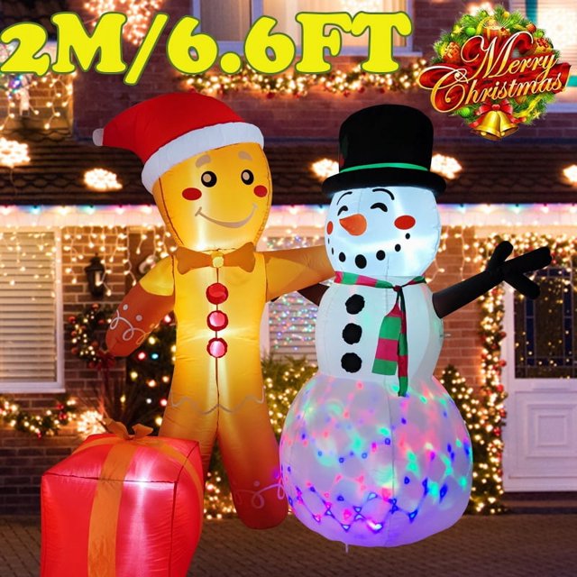 1,8 m decoración navideña juguete inflable regalo muñeco de nieve pingüino luces LED integradas interior exterior fiesta de año nuevo decoración de jardín