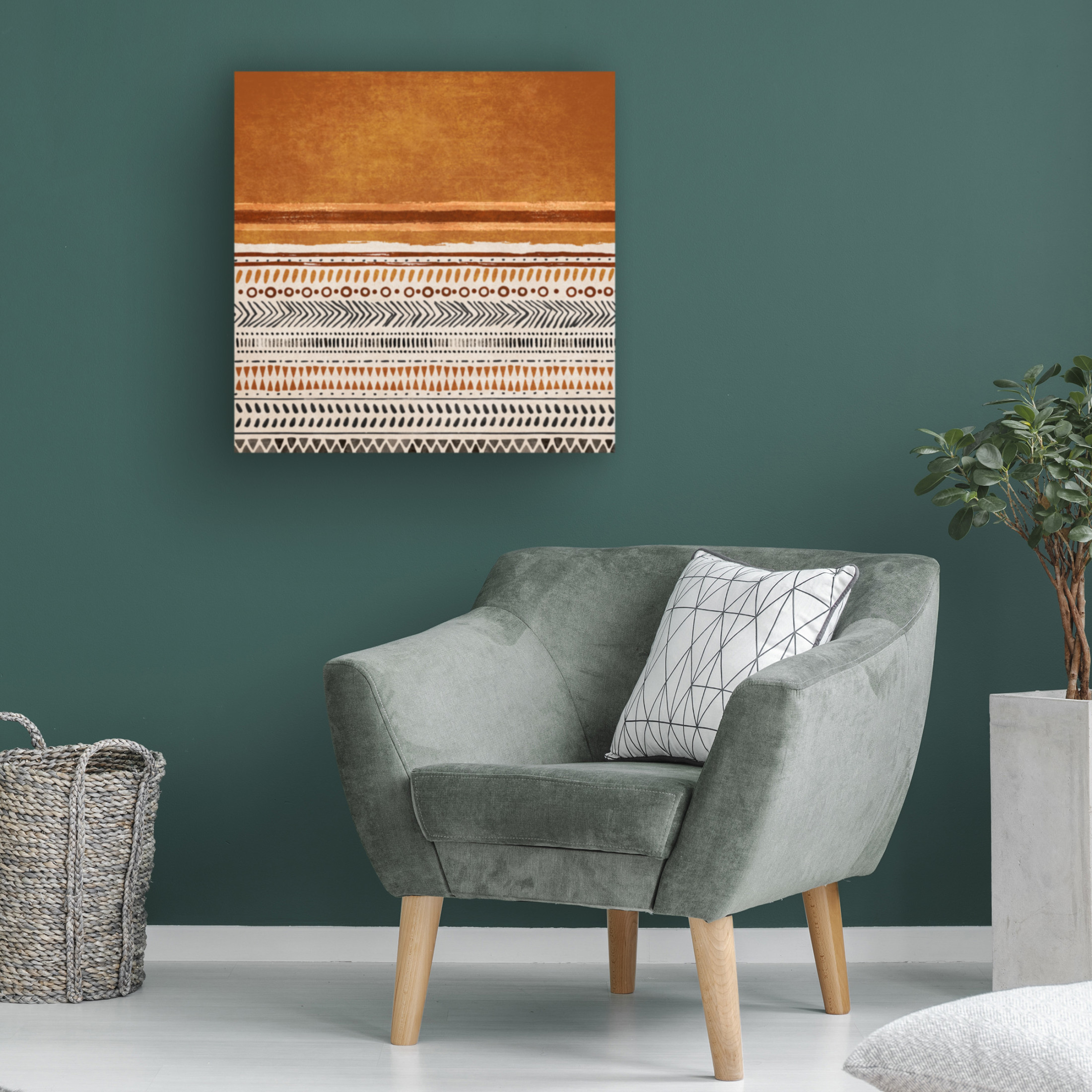 Trademark Fine Art Emel Tunaboylu Kilim Turuncu2 Canvas Wall Art