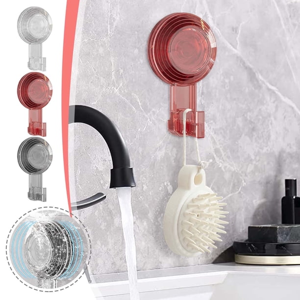 Ganchos de pared para colgar abrigos Diseño curvo Instalación de succión sin clavos Aleación de aluminio resistente a la oxidación para dormitorio baño cocina 1 paquete