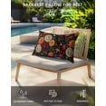 thumbnail image 4 of Pack of 4 Outdoor Lumbar Pillow Covers 12x20 Inch, Boho Floral Waterproof Throw Pillow Covers Set, Vintage Blossom Dahlias Rose Rustic Plants Decorative Cushion Cases for Patio Porch Car, 4 of 7