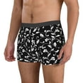 thumbnail image 7 of JUNZAN Black White Leaves Mens Underwear Boxer Briefs for Men’s - Small, 7 of 7