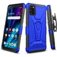 thumbnail image 3 of For Samsung Galaxy A53 5G Hybrid Armor V Kickstand with Swivel Belt Clip Holster Heavy Duty 3in1 Stand Shockproof Rugged Phone Case Cover by Xpression [Blue], 3 of 9