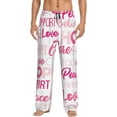 thumbnail image 2 of Kdxio Breast Cancer Pink Ribbons Awareness (2) Print Men's Sleep Pajama Pant Lounge Pants with Pockets, 2 of 8
