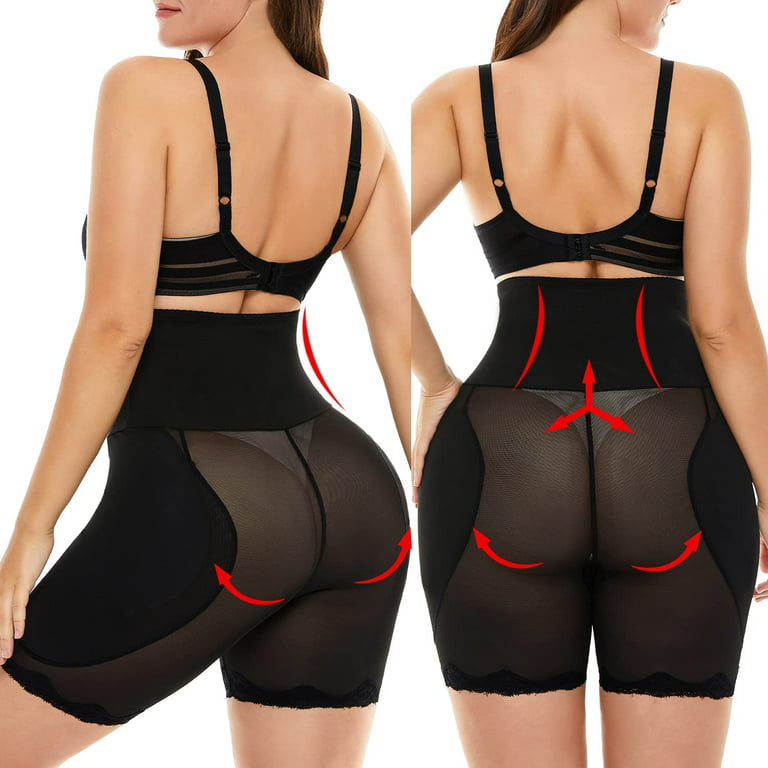 Womens Lace Butt Lifter Body Shaper Panties With Hip Enhancer And